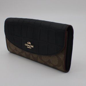 Coach Signature Exotic Pop Slim Wallet